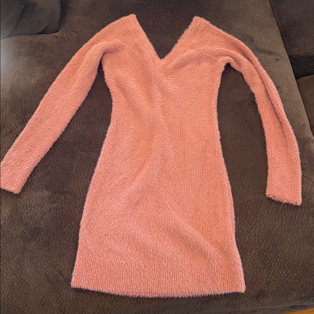 Abercrombie & Fitch Soft Mauve Long Sleeve Dress